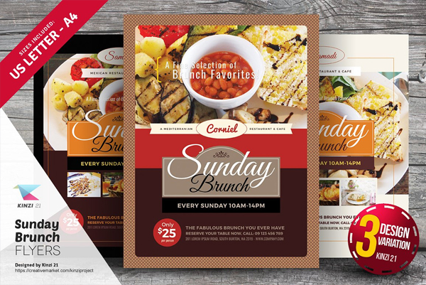 Sunday Brunch Flyer Templates