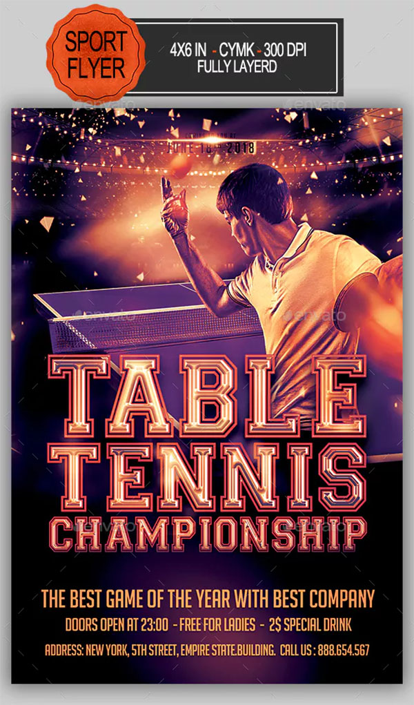 Table Tennis Championship Flyer