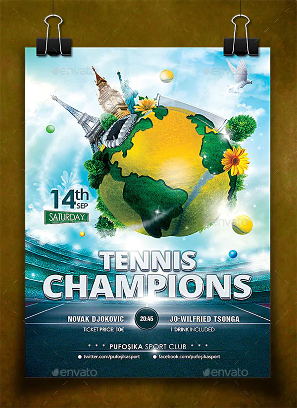 Tennis Champions Poster & Flyer