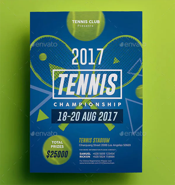 Tennis Championship Flyer Template