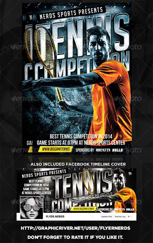Tennis Competition Flyer Designs