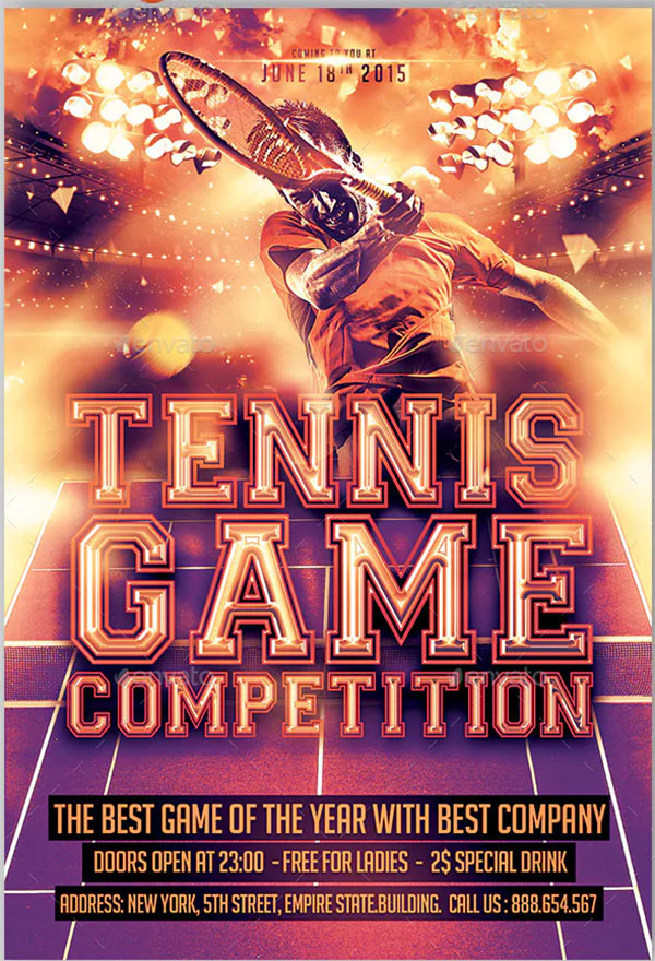Tennis Competition Flyer