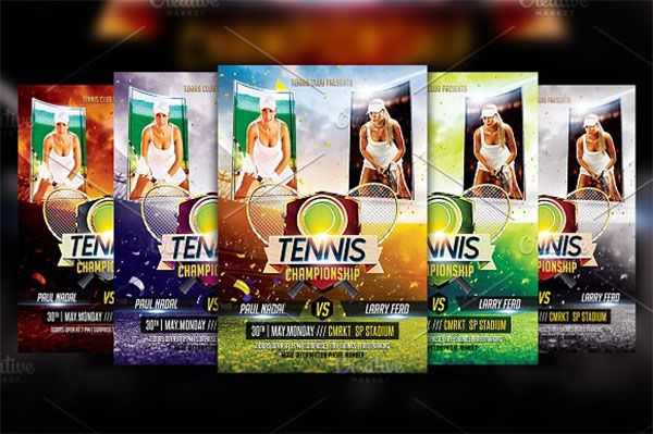Tennis Flyer PSD Design