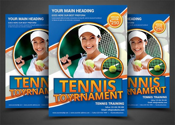 Tennis Flyer Template Designs