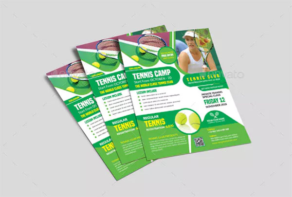 Tennis Flyer Template Design