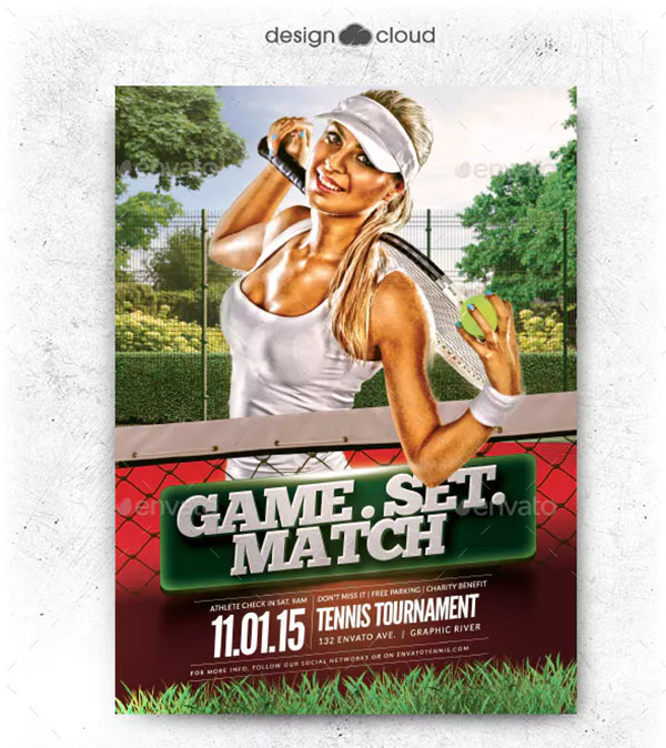 Tennis Flyer Template Set