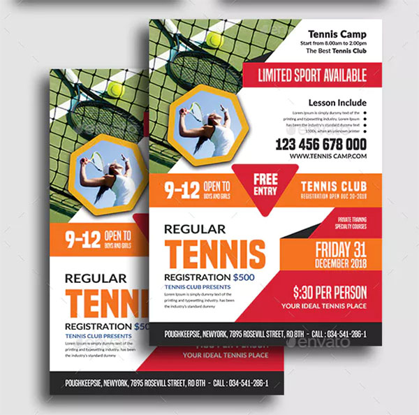 Tennis Flyers Bundle Templates
