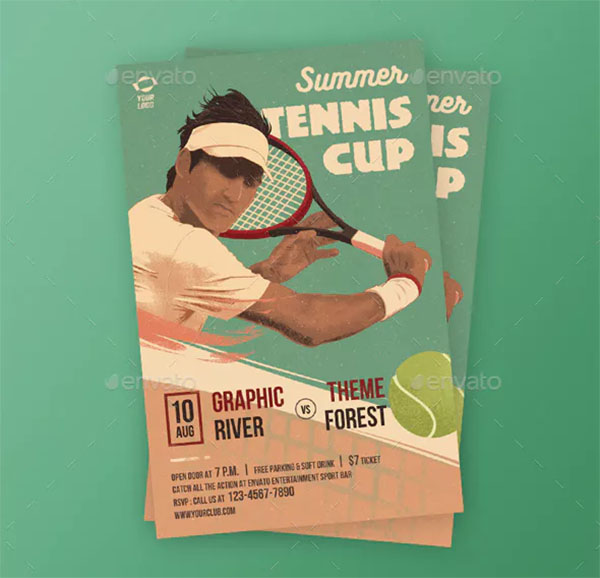 Tennis Match Flyer & Poster