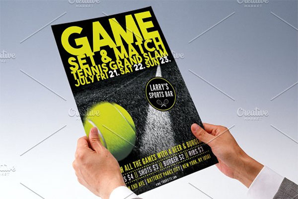 Tennis Sports Flyer Template