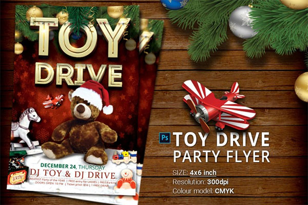 TOY Drive Party Flyer