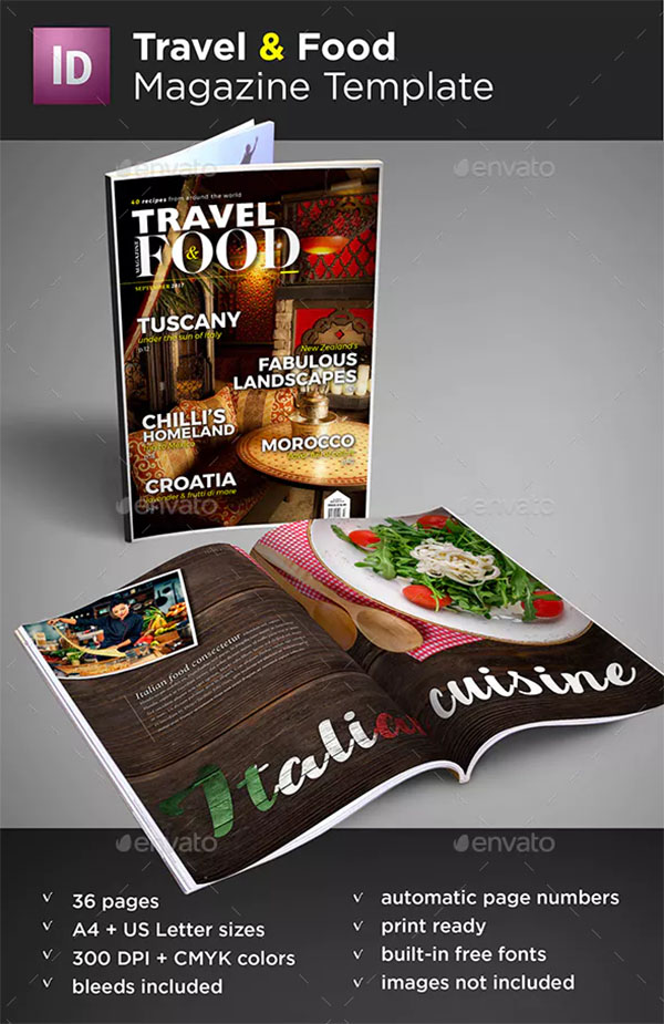 Travel & Food Magazine Template