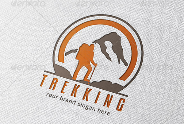 Trekking Adventure Logo Design Template