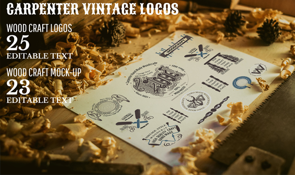 Vintage Carpenter Logos Set