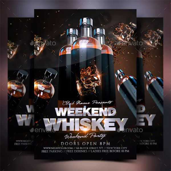 Whiskey Weekend Party Flyer