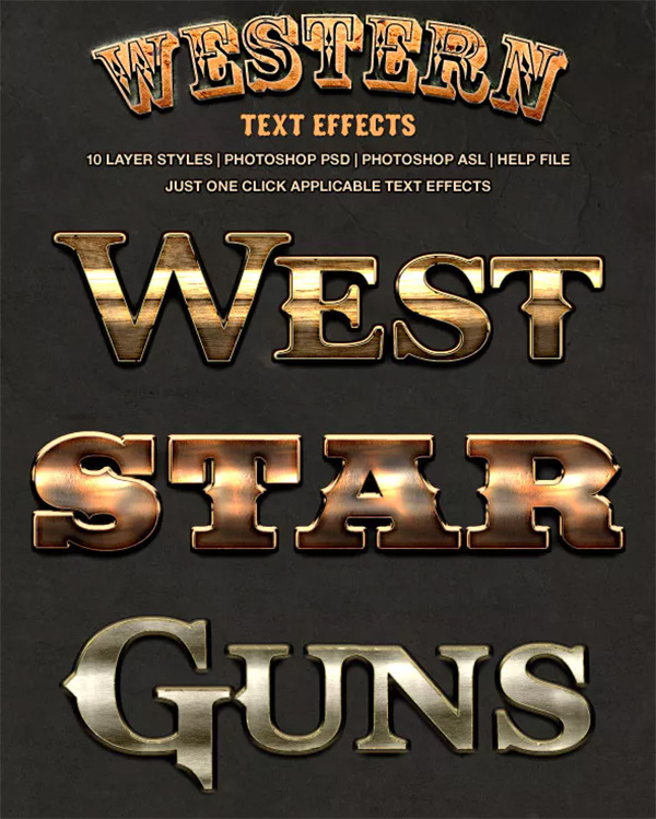 Wild West Style Text Effects