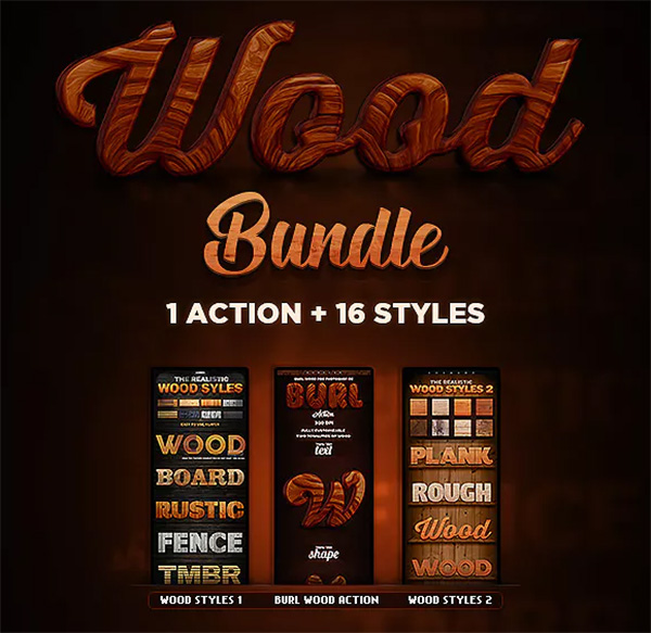Wood Action & Styles Bundle