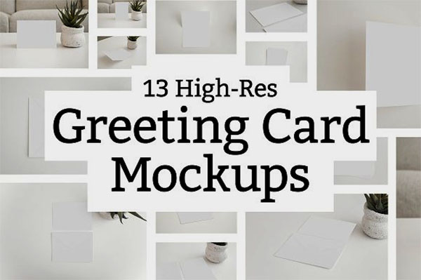 13 Greeting Card Mockups