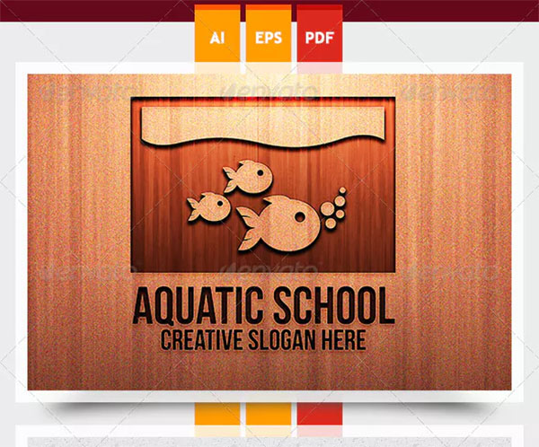 Aquatic School Logo Template