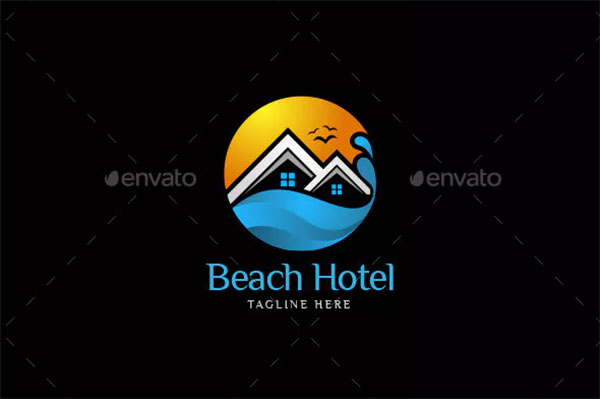 Beach Hotel Logo Templates