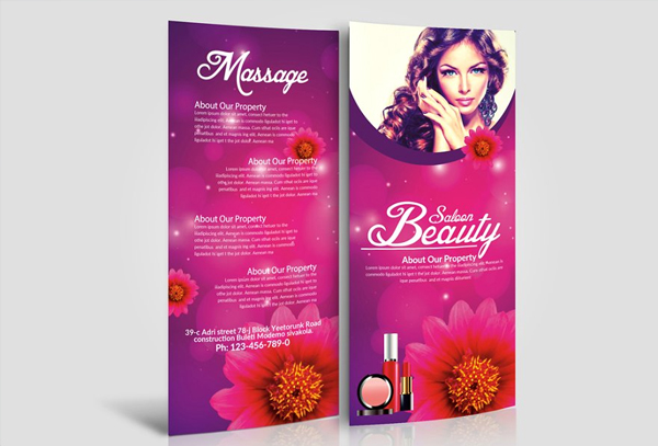 Beauty Salon Spa Rack Card Template