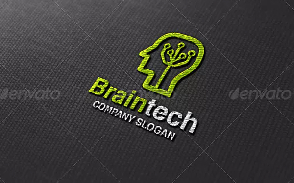 Brain Tech Logo Design