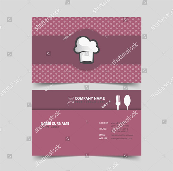 Chef Business Card Design Template