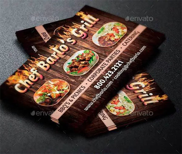 Chef Catering Business Card Template