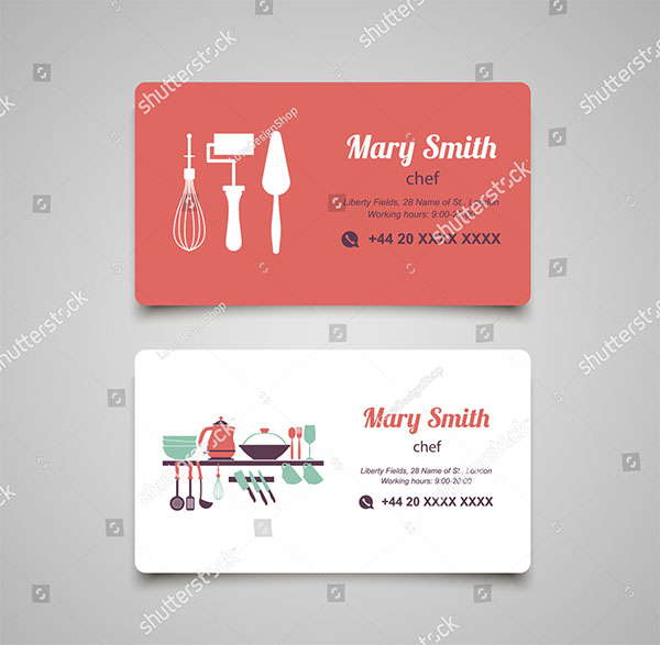 Chef Cook Business Card Design Template