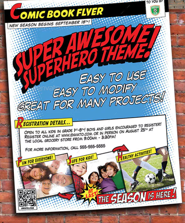 Comic Book Promotion Flyer Templates