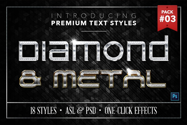 Diamond and Metal Text Styles