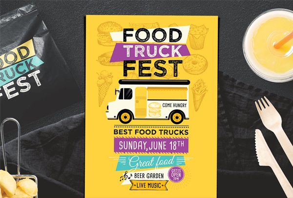 Food Fest Truck Menu Poster