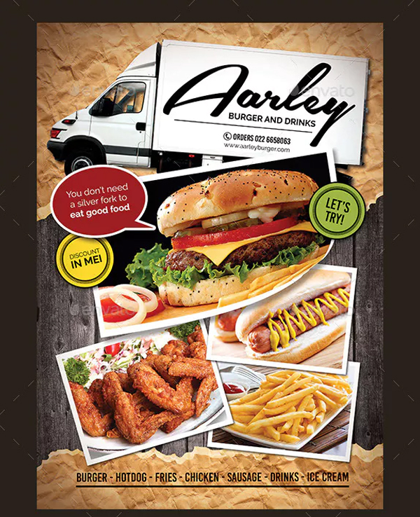 Food Truck Menu Flyer and Business Card