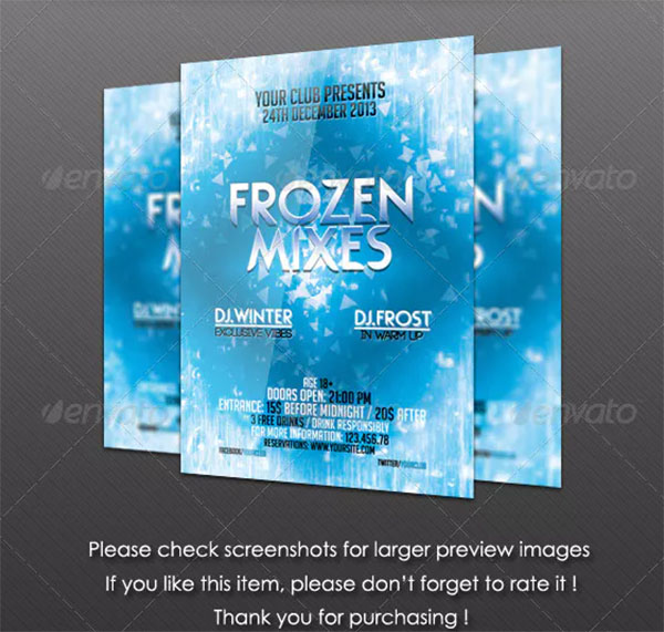 Frozen Mixes Flyer Template