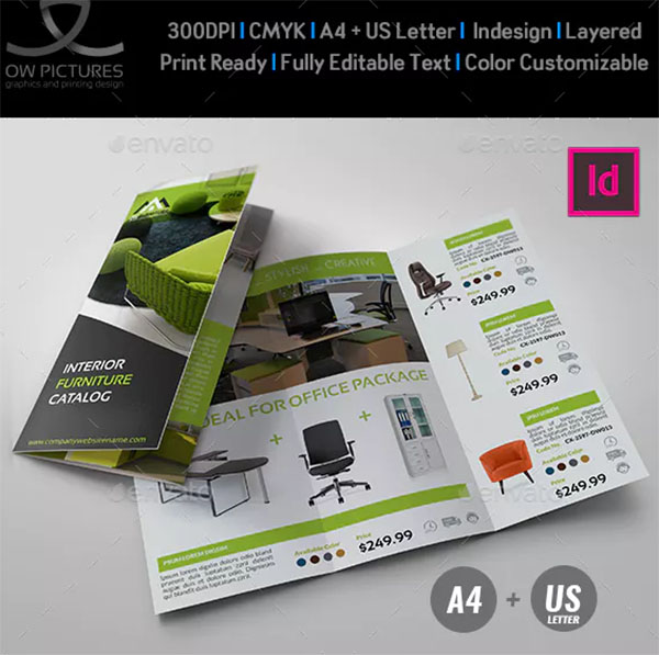 Furniture Products Catalog Tri-Fold Brochure