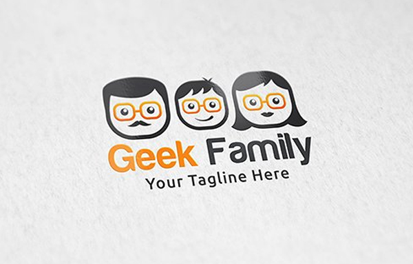 Geek Family Logo Template