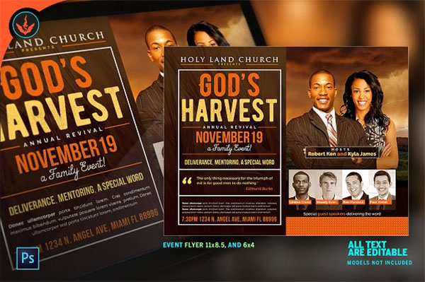 God's Harvest Revival Flyer