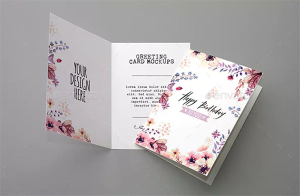 Greeting Card Mockups Template