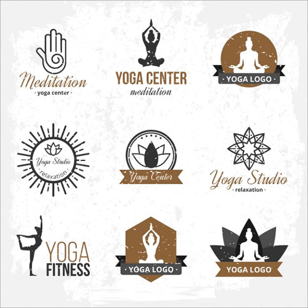 Free Download Hand Drawn Yoga Logo Templates