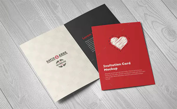 Invitation & Greeting Card A5 Mockup