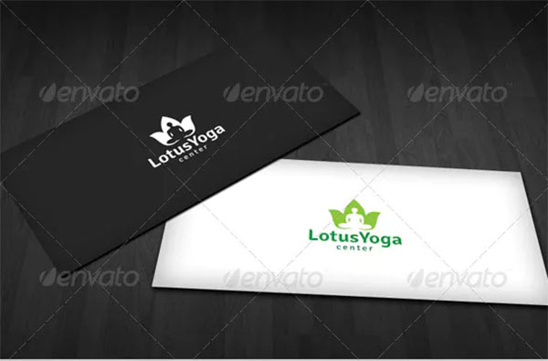 Simple Lotus Yoga Logo Template