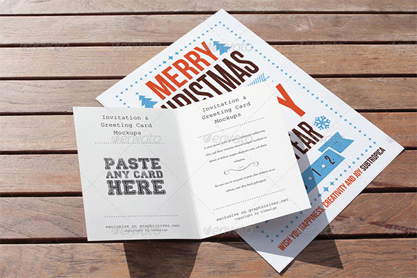 Natural Greeting Card Mockups Template