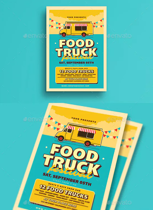 Retro Food Truck Event Flyer