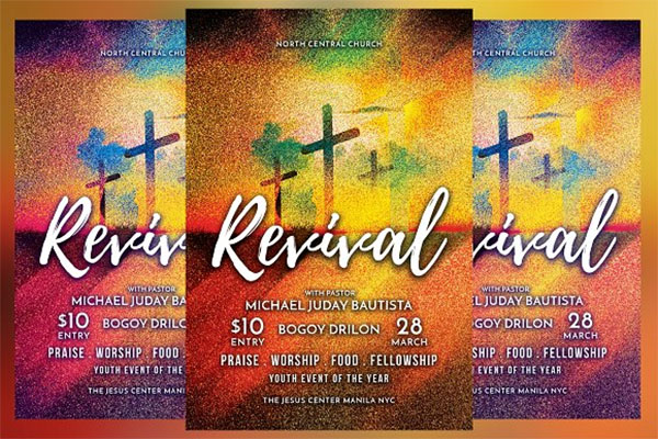 Church Revival Flyer Template Free