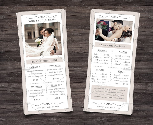 Simple Photography Rack Card Template