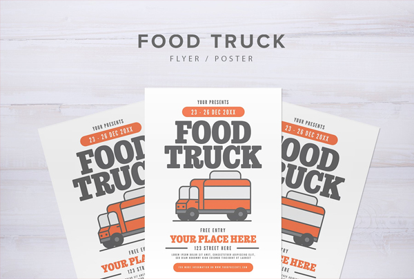 Simple Street Food Truck Flyer 