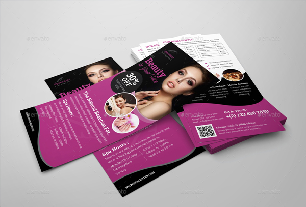 Spa Beauty Salon Rack Card Design