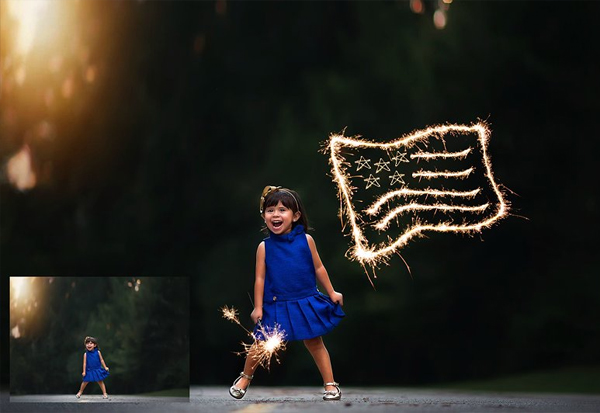 Sparkler & Shimmer Photoshop Action