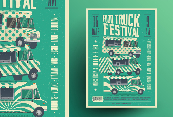 Street Food Truck Festival Poster & Flyer Template