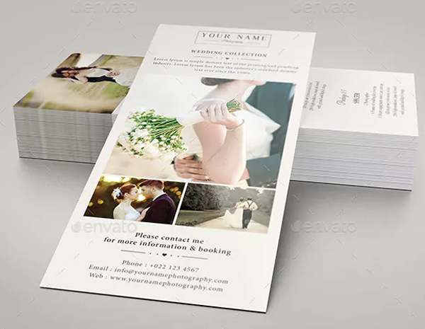 Wedding Photography Rack Card Design Template