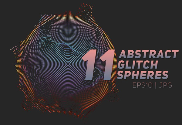 Abstract Glitch Point Spheres Texture